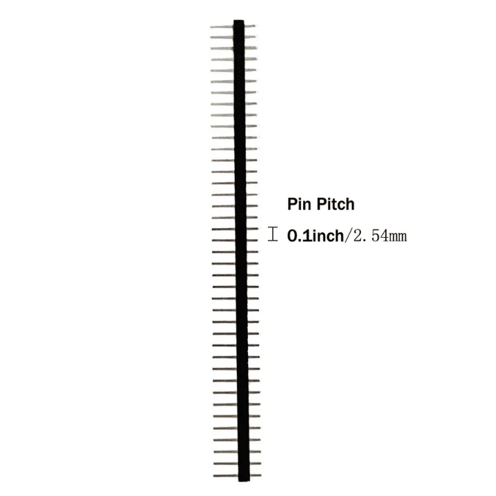 40x1 Pin 2.54mm Single Row Straight Male Pin Header Strip (Pack of 50) - Image 3