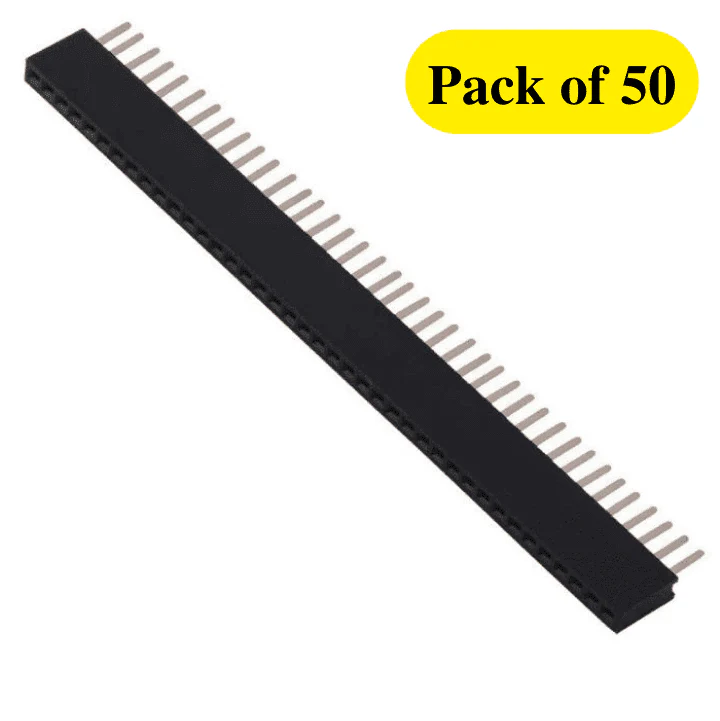 40x1 Pin 2.54mm Straight Female Pin Berg Strip (Pack of 50) - Image 4