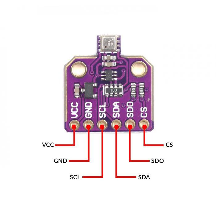 BME680 Digital Humidity Temperature Pressure High Altitude Sensor Module - Image 3