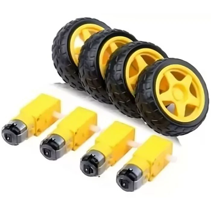 Dual Shaft BO Motor with Wheel (4pcs) - Image 4