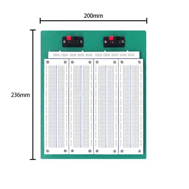 SYB-500 Large Solderless Breadboard – 3220 Tie-Point Prototyping Board (240×200×8.5mm) - Image 3